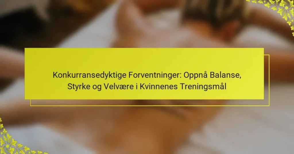 Konkurransedyktige Forventninger: Oppnå Balanse, Styrke og Velvære i Kvinnenes Treningsmål