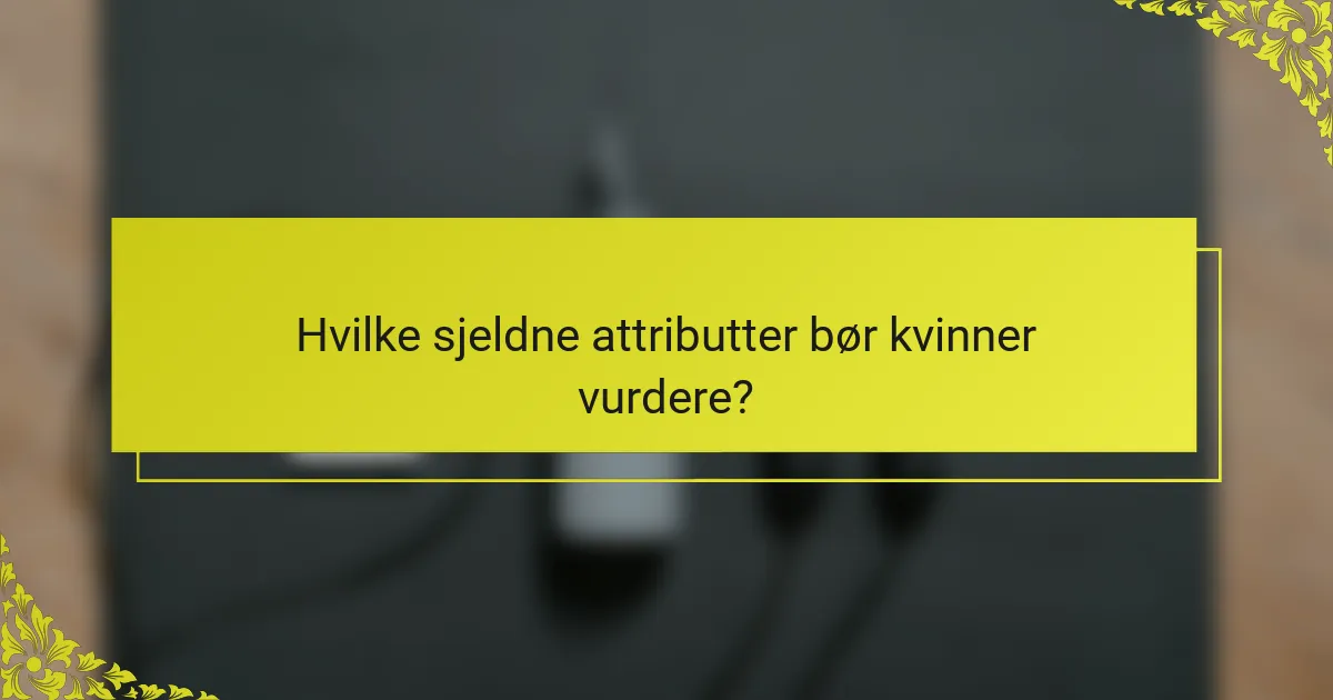 Hvilke sjeldne attributter bør kvinner vurdere?